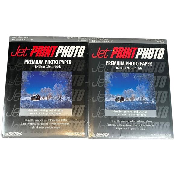 Jet Print Photo Premium Photo Paper Brilliant Gloss Finish Heavy Paper 20 Sheets - Picture 1 of 3
